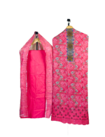 Hot Pink Floral Harmony Printed Cotton 3‑Piece - Image 2