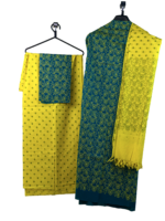 Teal Green Sunshine Blooms Printed Elegance Cotton 3‑Piece - Image 2