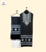 Black Ethnic Harmony Printed Elegance Cotton 3‑Piece - Image 2
