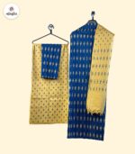 Deep Teal Vertical Motif Printed Elegance Cotton 3‑Piece - Image 2