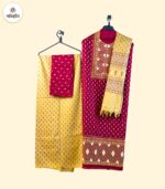 Deep Maroon Ethnic Printed Heritage Cotton 3‑Piece - Image 2