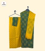 Leaf Green Circular Motif Printed Elegance Cotton 3‑Piece - Image 2