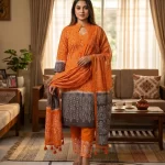 Marigold Tribal Band Style Batik 3-Piece